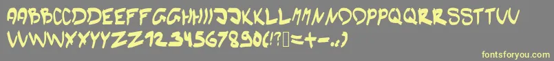 Шрифт Youarefont – жёлтые шрифты на сером фоне