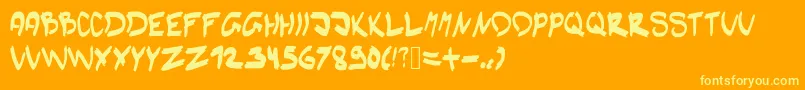 Youarefont Font – Yellow Fonts on Orange Background