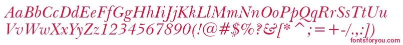 BaskervilleItalicBt Font – Red Fonts