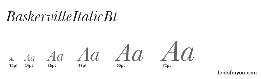 BaskervilleItalicBt Font Sizes