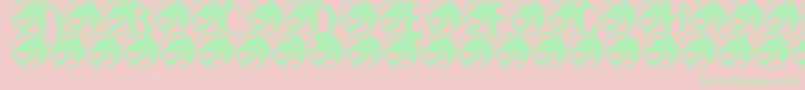 Thundercaps Font – Green Fonts on Pink Background