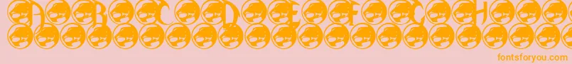 Thundercaps Font – Orange Fonts on Pink Background