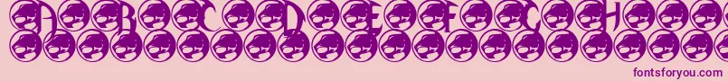 Thundercaps Font – Purple Fonts on Pink Background