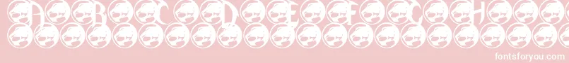 Thundercaps Font – White Fonts on Pink Background