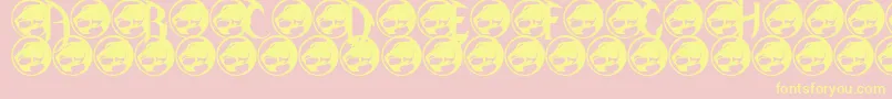 Thundercaps Font – Yellow Fonts on Pink Background