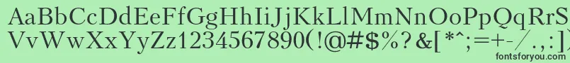 フォントKudrashovc – 緑の背景に黒い文字