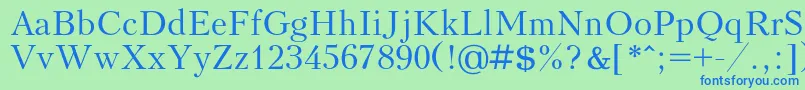 Kudrashovc Font – Blue Fonts on Green Background