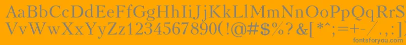 フォントKudrashovc – オレンジの背景に灰色の文字