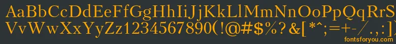 フォントKudrashovc – 黒い背景にオレンジの文字