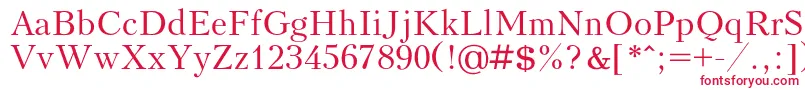 フォントKudrashovc – 白い背景に赤い文字