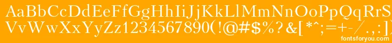 Kudrashovc Font – White Fonts on Orange Background