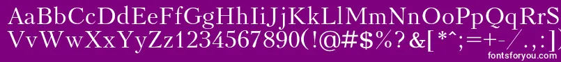 フォントKudrashovc – 紫の背景に白い文字