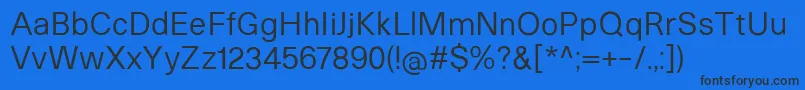 HeltarRegular Font – Black Fonts on Blue Background