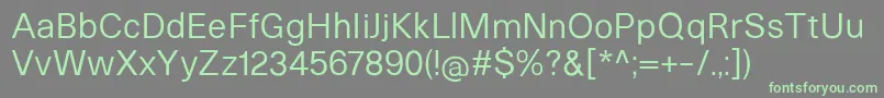 HeltarRegular-fontti – vihreät fontit harmaalla taustalla