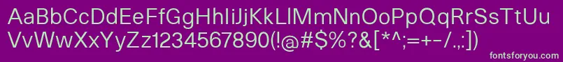 Шрифт HeltarRegular – зелёные шрифты на фиолетовом фоне