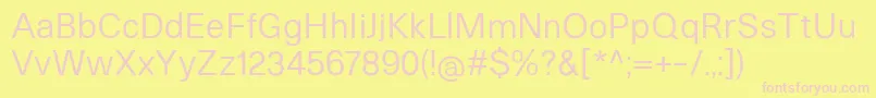 HeltarRegular Font – Pink Fonts on Yellow Background