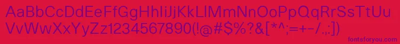 HeltarRegular Font – Purple Fonts on Red Background