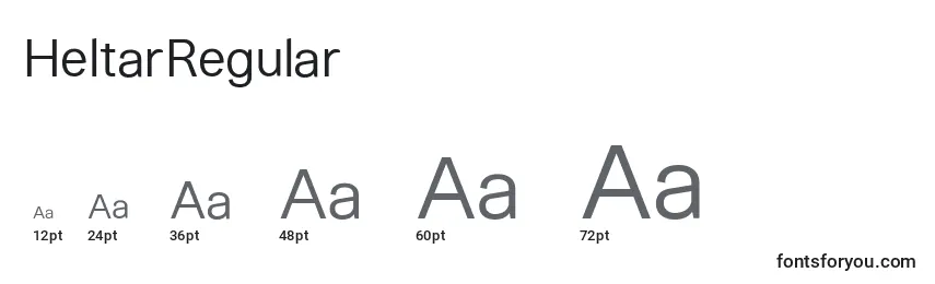 Размеры шрифта HeltarRegular