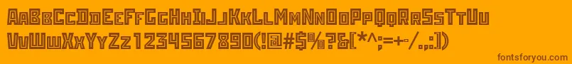 Rodchenkoinlineett Font – Brown Fonts on Orange Background