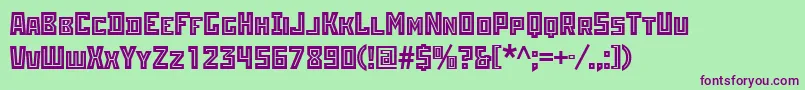 Rodchenkoinlineett Font – Purple Fonts on Green Background