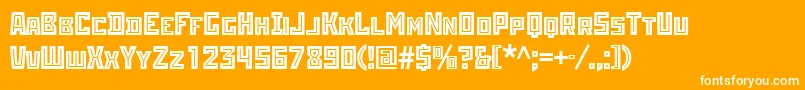 Rodchenkoinlineett Font – White Fonts on Orange Background