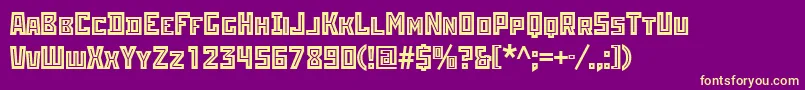 Rodchenkoinlineett Font – Yellow Fonts on Purple Background