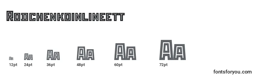 Rodchenkoinlineett Font Sizes