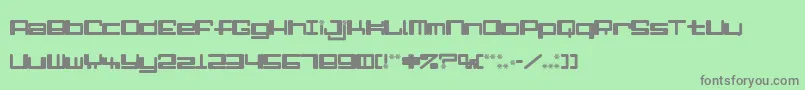 フォントAlphaNiner – 緑の背景に灰色の文字