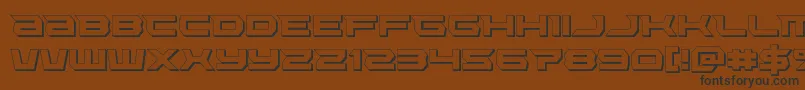 Lethalforce3D Font – Black Fonts on Brown Background