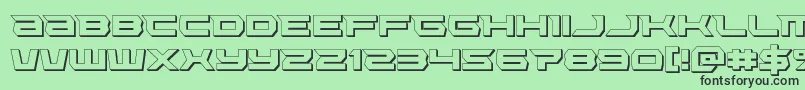 Lethalforce3D Font – Black Fonts on Green Background