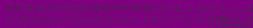 Lethalforce3D Font – Black Fonts on Purple Background