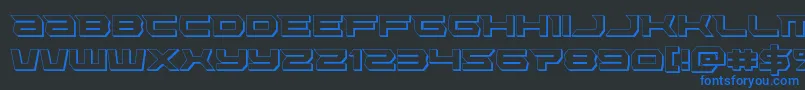 Lethalforce3D Font – Blue Fonts on Black Background