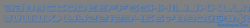 Lethalforce3D Font – Blue Fonts on Gray Background