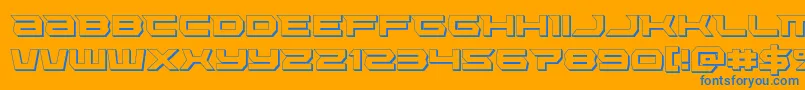 Lethalforce3D Font – Blue Fonts on Orange Background