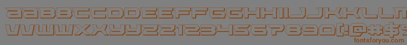 Lethalforce3D Font – Brown Fonts on Gray Background