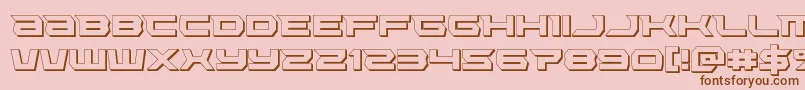 Lethalforce3D Font – Brown Fonts on Pink Background