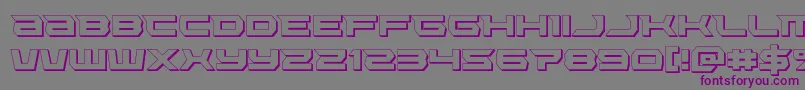 Lethalforce3D Font – Purple Fonts on Gray Background