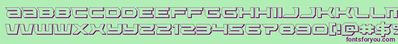 Lethalforce3D Font – Purple Fonts on Green Background