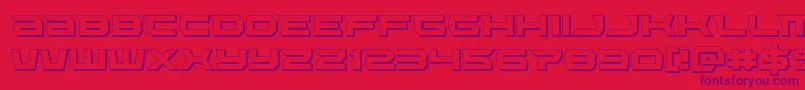 Lethalforce3D Font – Purple Fonts on Red Background