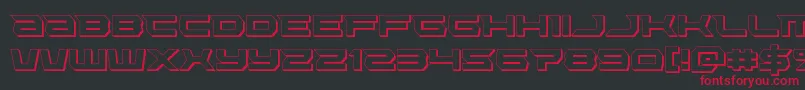 Lethalforce3D Font – Red Fonts on Black Background