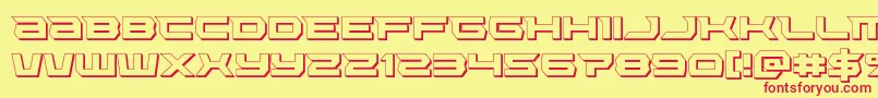 Lethalforce3D Font – Red Fonts on Yellow Background