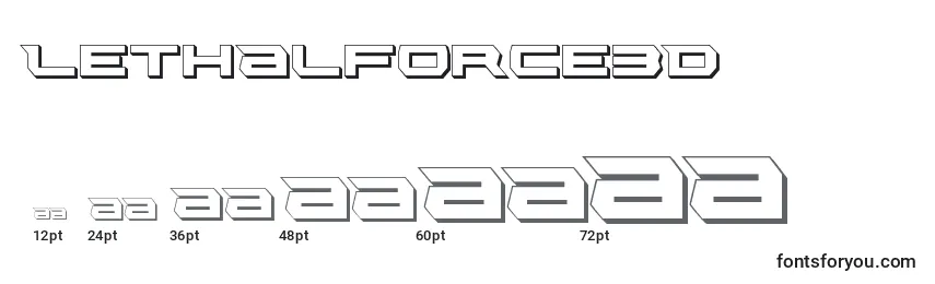 Размеры шрифта Lethalforce3D