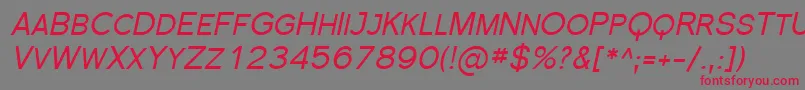 fuente FlorencesansScItalic – Fuentes Rojas Sobre Fondo Gris