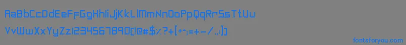Шрифт SyntheticSharps – синие шрифты на сером фоне