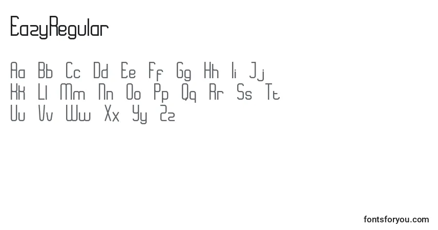 Fuente EazyRegular - alfabeto, números, caracteres especiales