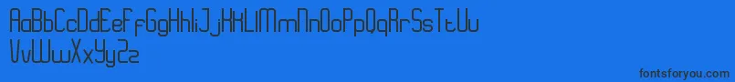 EazyRegular Font – Black Fonts on Blue Background