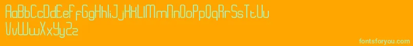 EazyRegular Font – Green Fonts on Orange Background