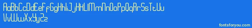 EazyRegular Font – Yellow Fonts on Blue Background