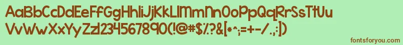 Kgwhattheteacherwants Font – Brown Fonts on Green Background