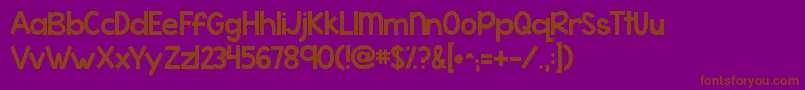 Kgwhattheteacherwants Font – Brown Fonts on Purple Background